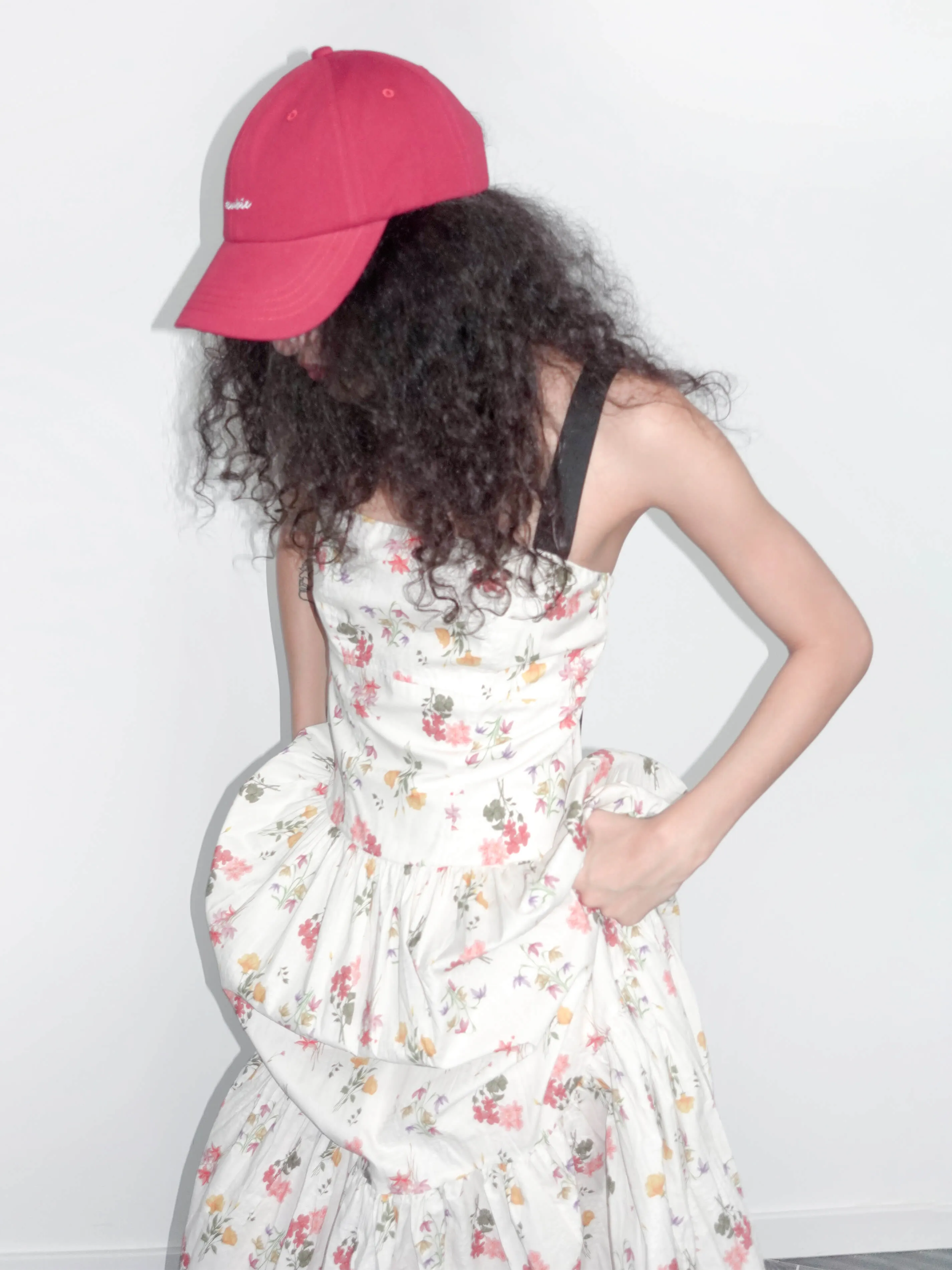A-line Floral Print Sling Dress
