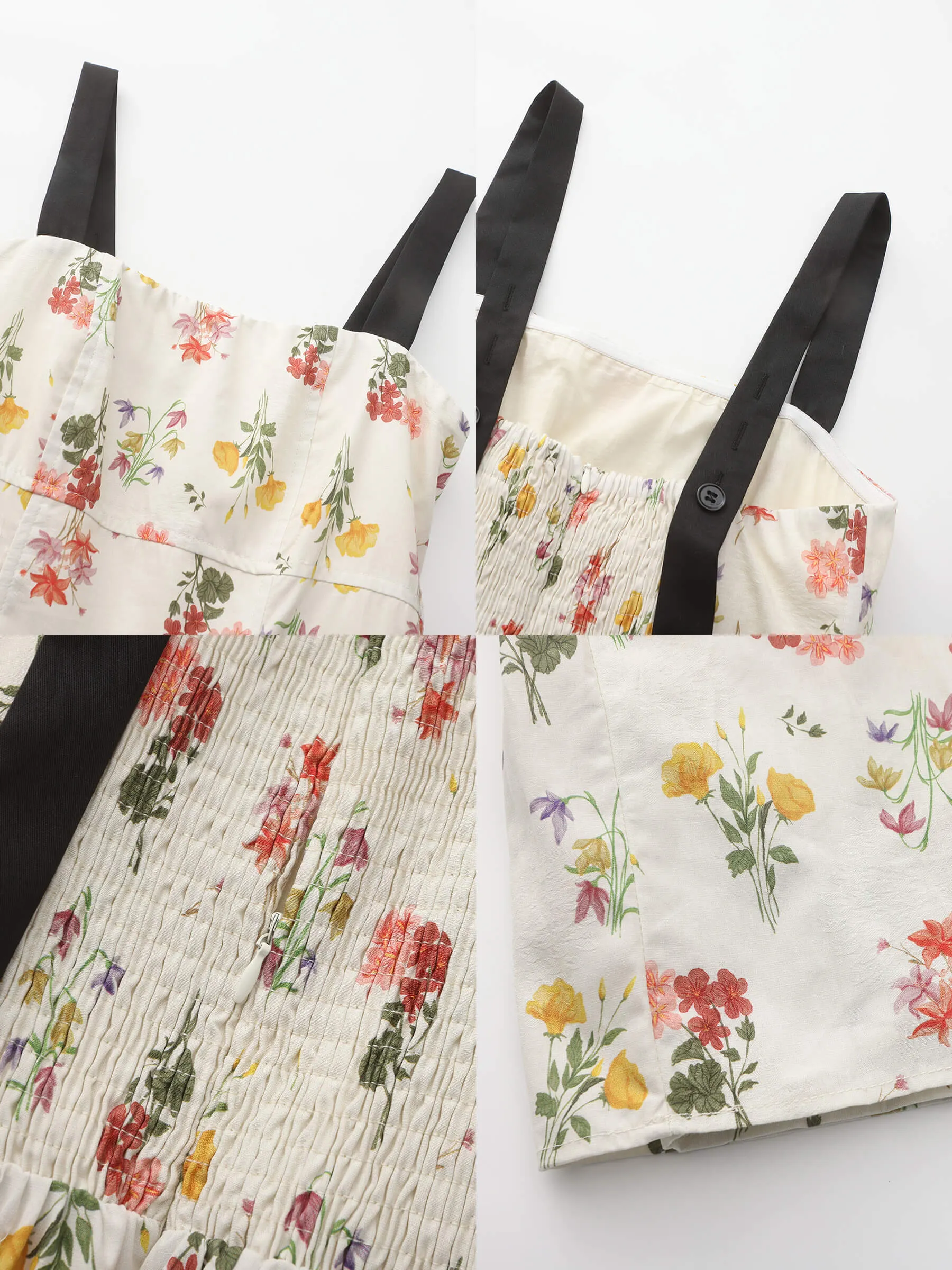 A-line Floral Print Sling Dress