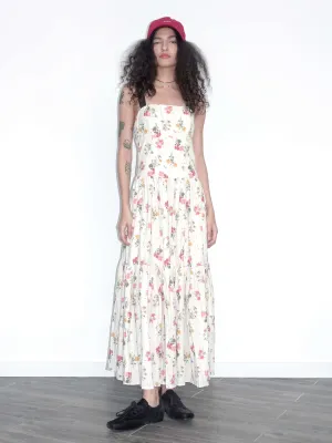 A-line Floral Print Sling Dress