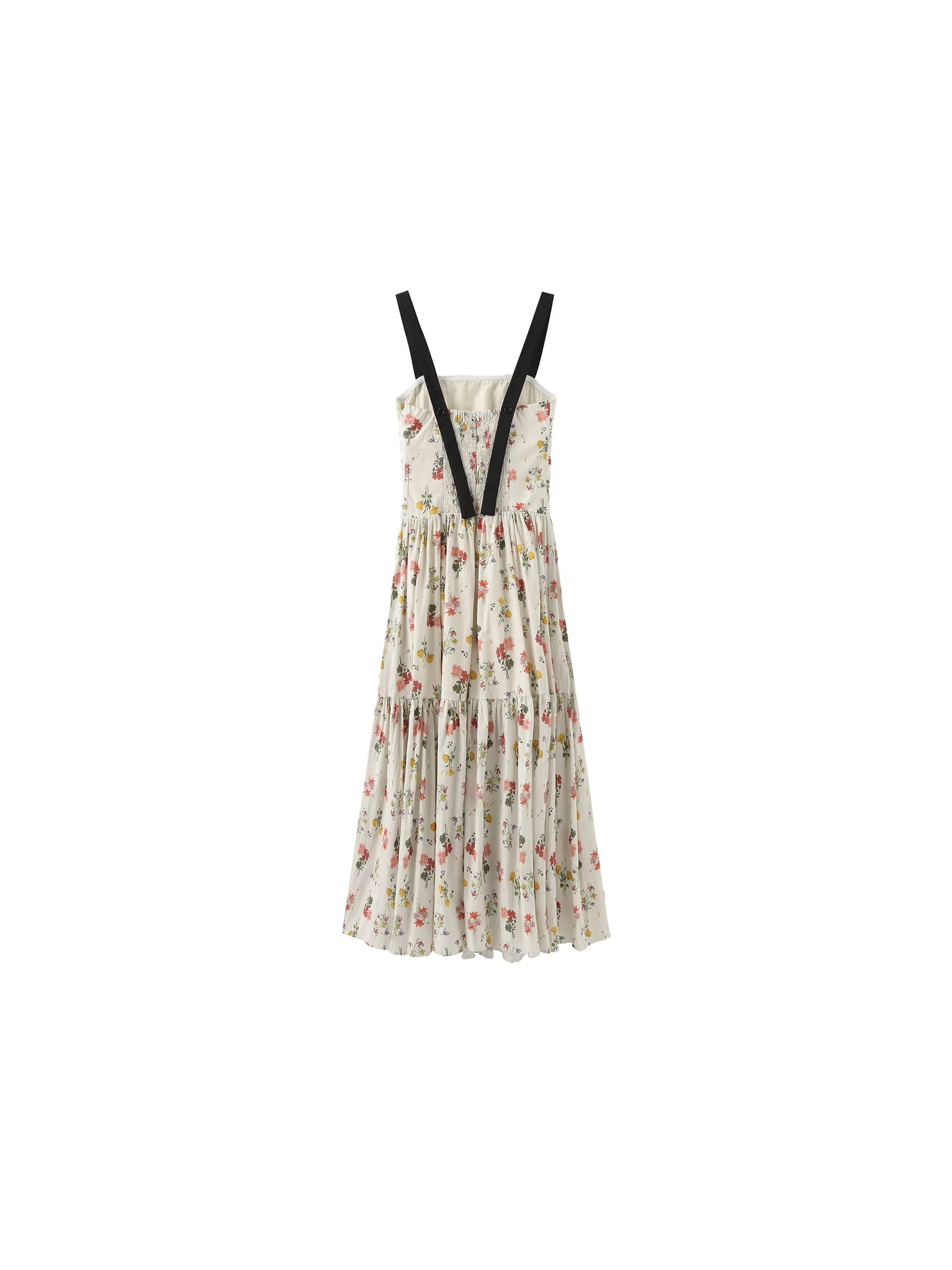 A-line Floral Print Sling Dress