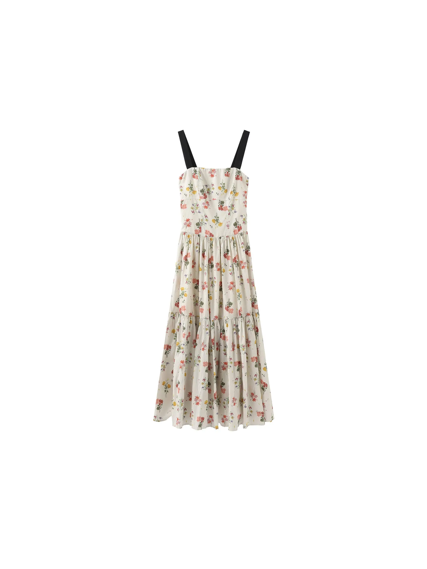 A-line Floral Print Sling Dress