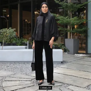 ADELE HALF VELVET BLOUSE