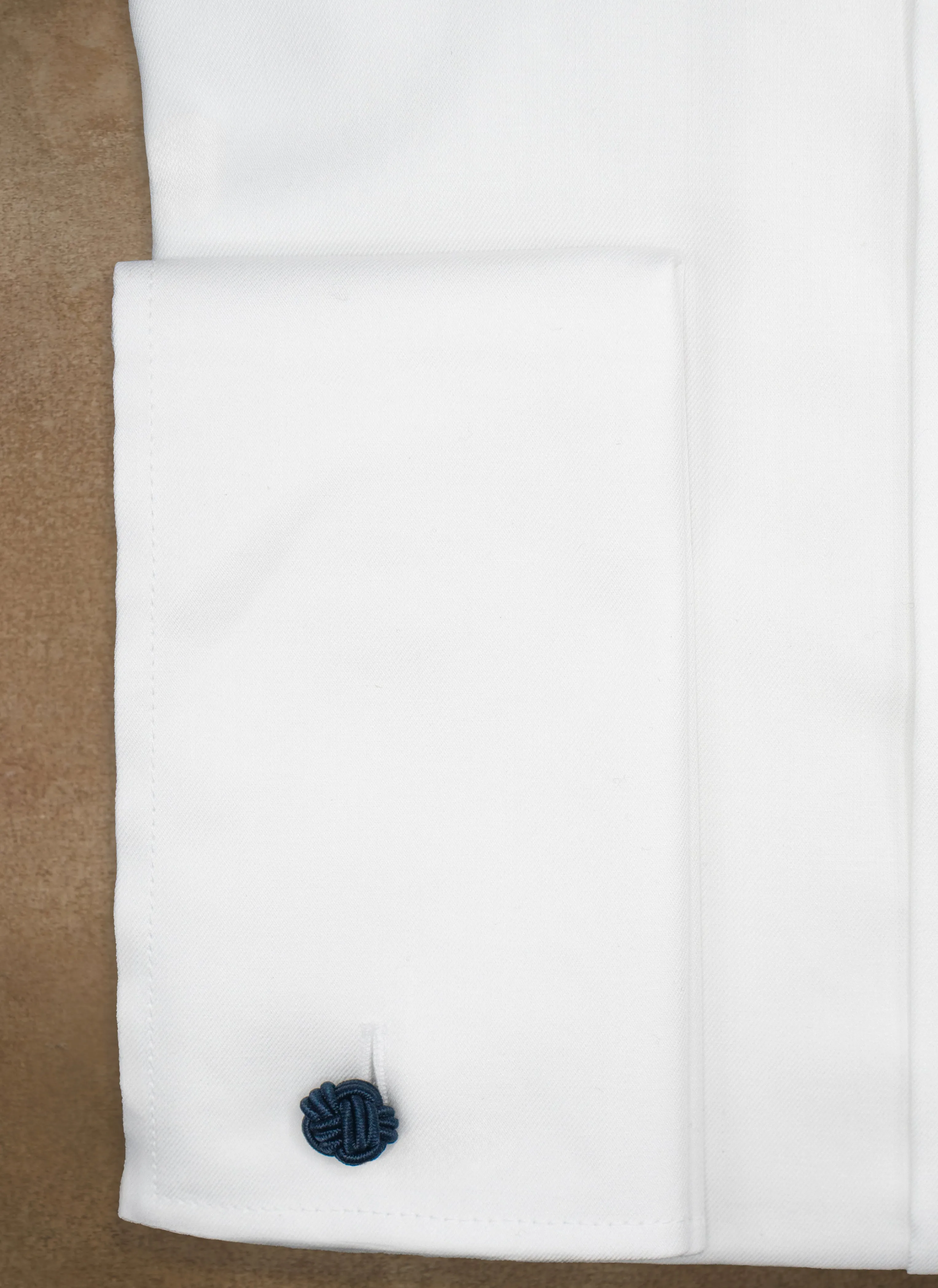 Alexander in White Nano Grid Textured French Cuff Shirt