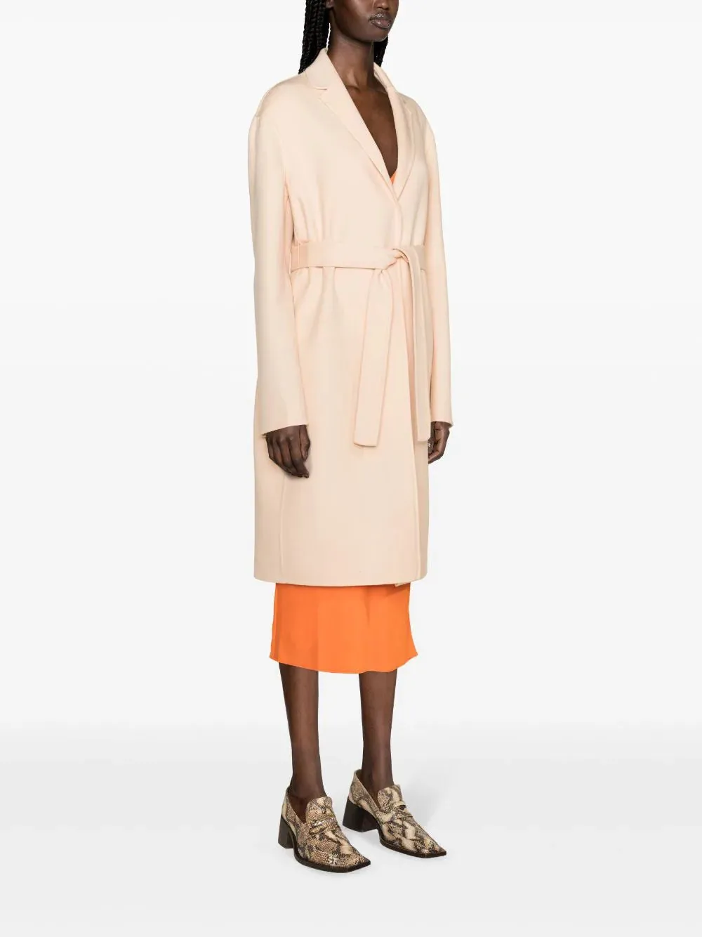 belted virgin wool peacoat
