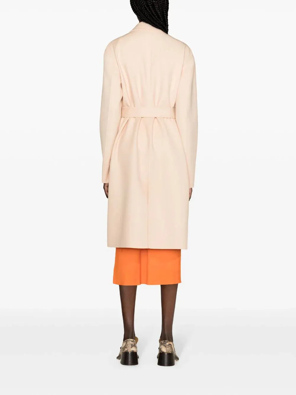 belted virgin wool peacoat