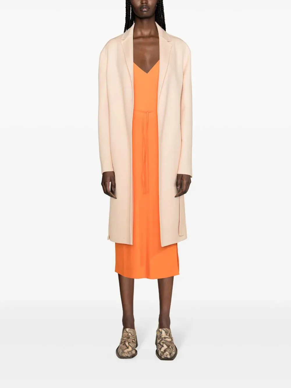 belted virgin wool peacoat