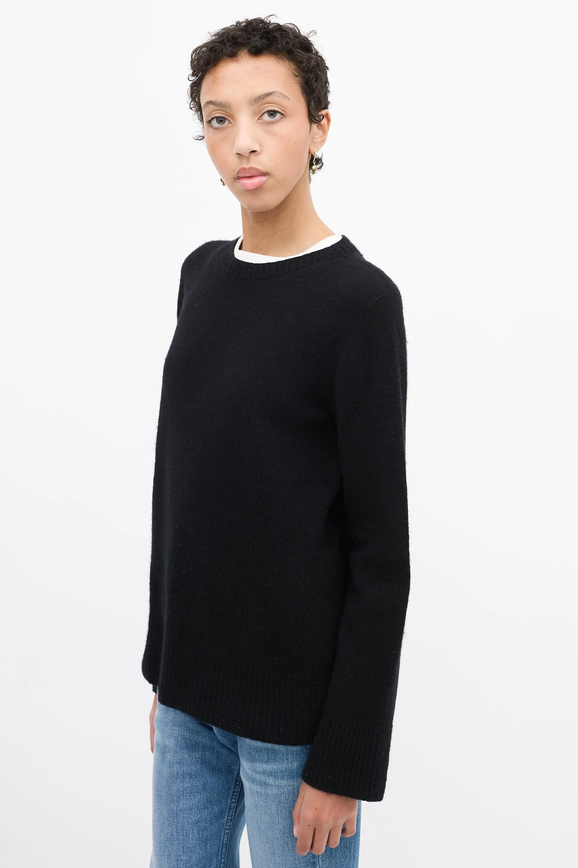 Black Wool & Cashmere Sweater
