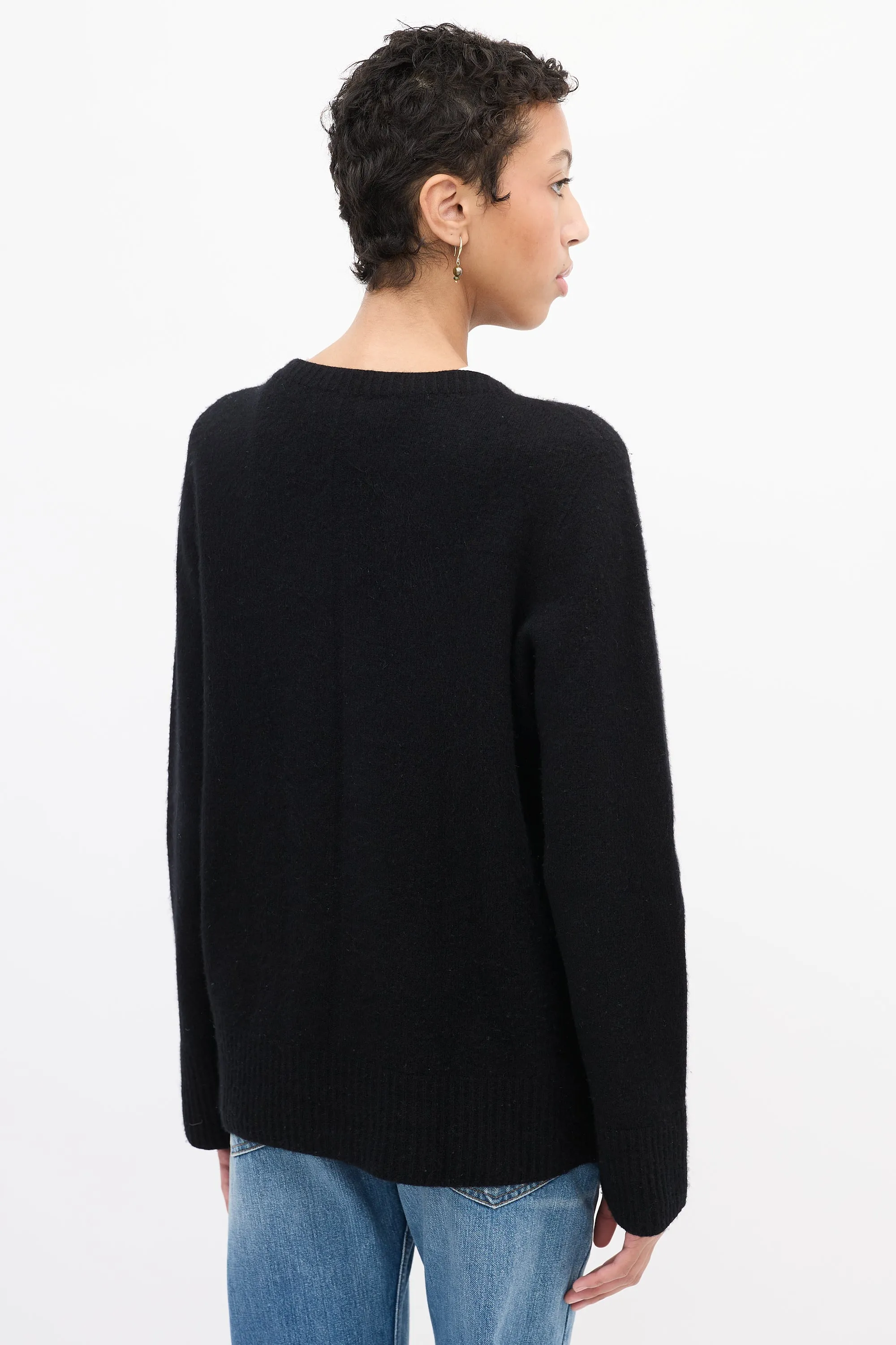 Black Wool & Cashmere Sweater