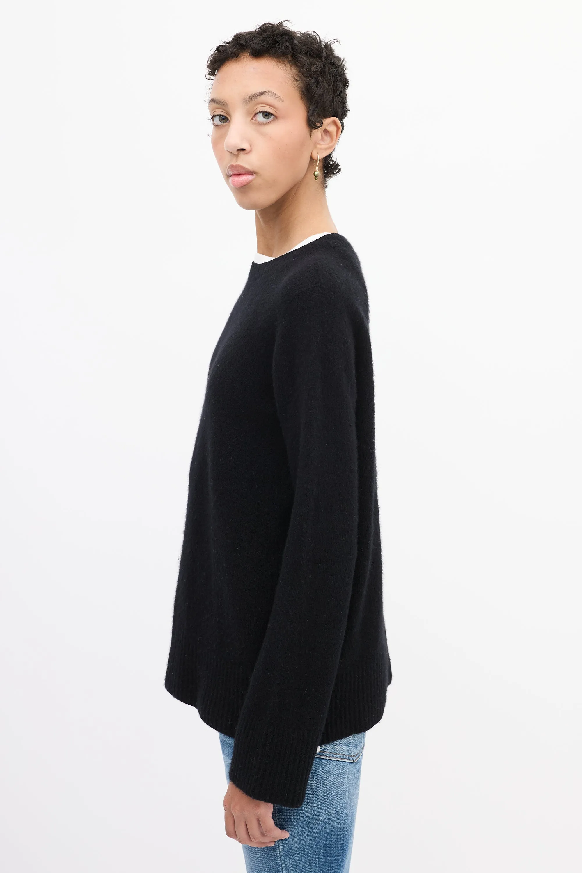 Black Wool & Cashmere Sweater