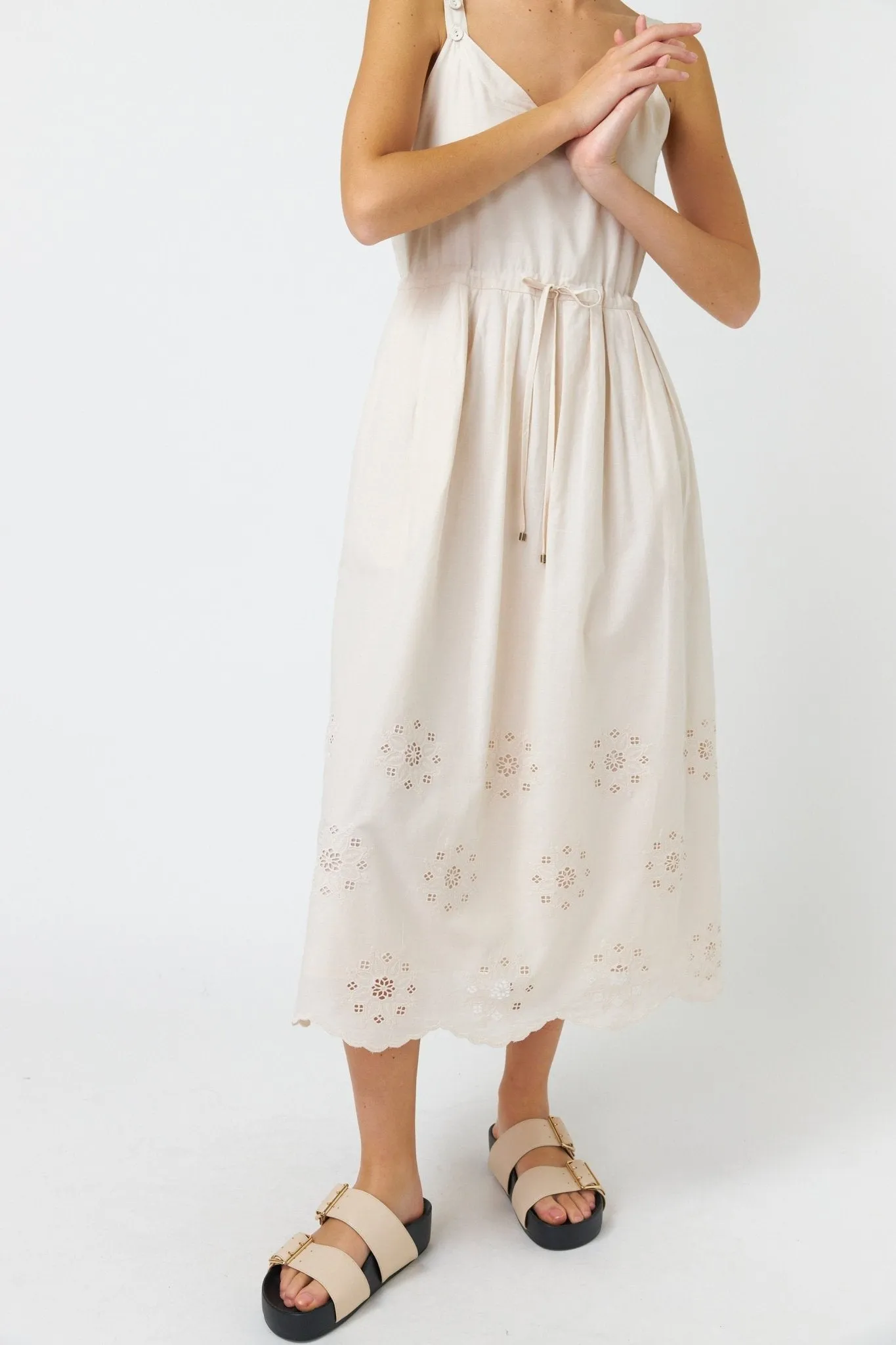Broderie Sundress | Chalk