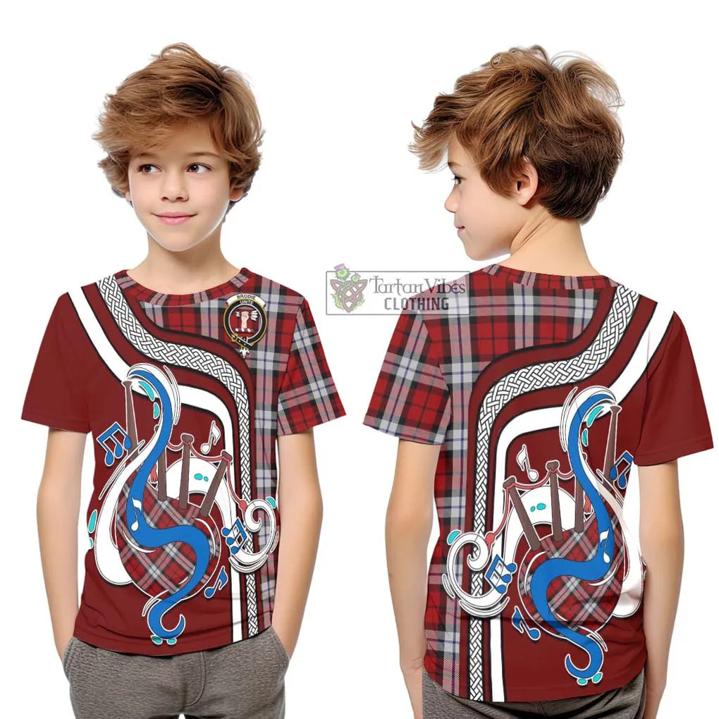 Brodie Dress Tartan Kid T-Shirt with Epic Bagpipe Style
