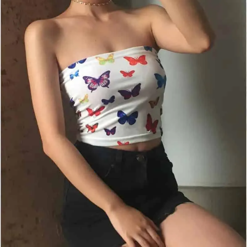 Butterfly-Shaped Velvet Blouse
