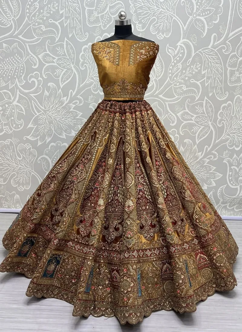 Exquisite Velvet Wedding Lehenga Set