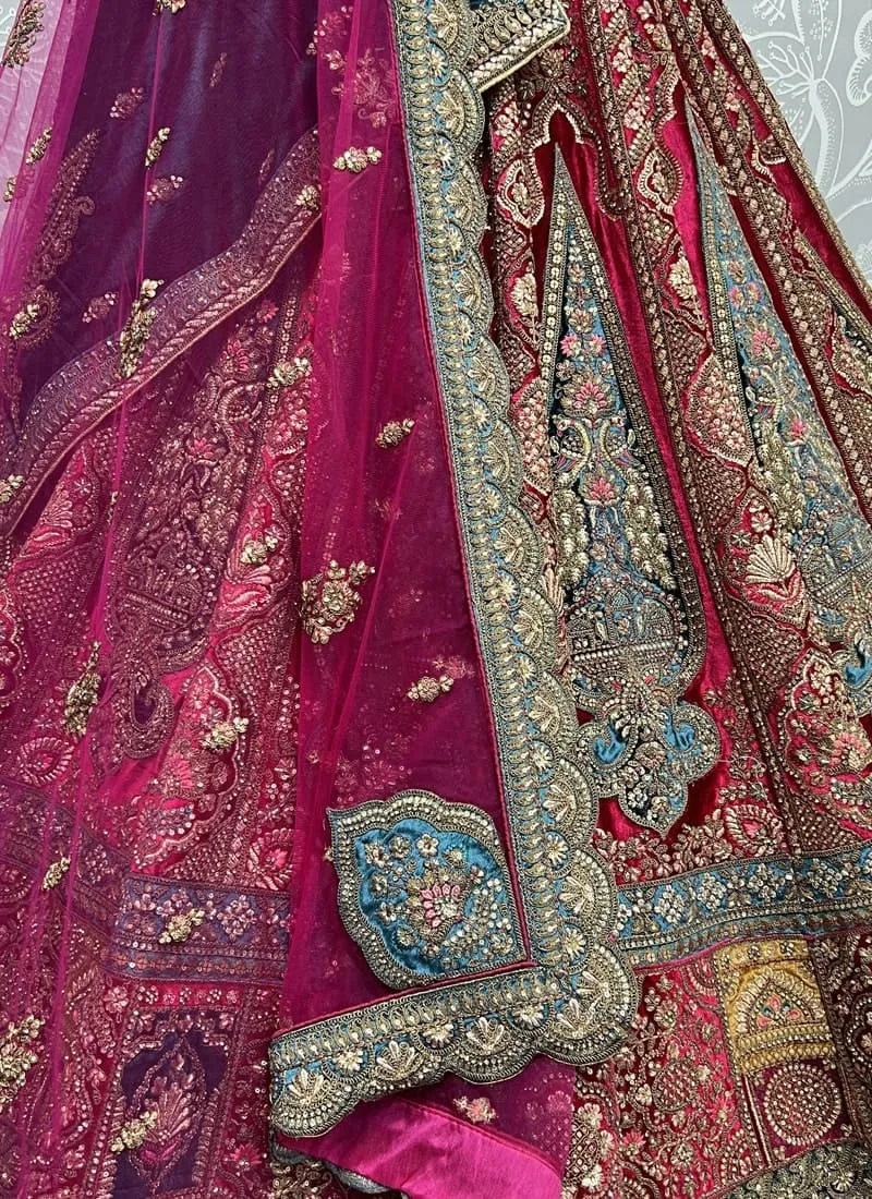Exquisite Velvet Wedding Lehenga Set