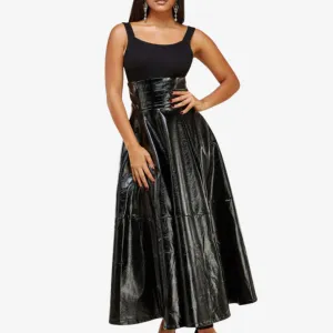 FAN FAVORITE MAXI LEATHER DRESS