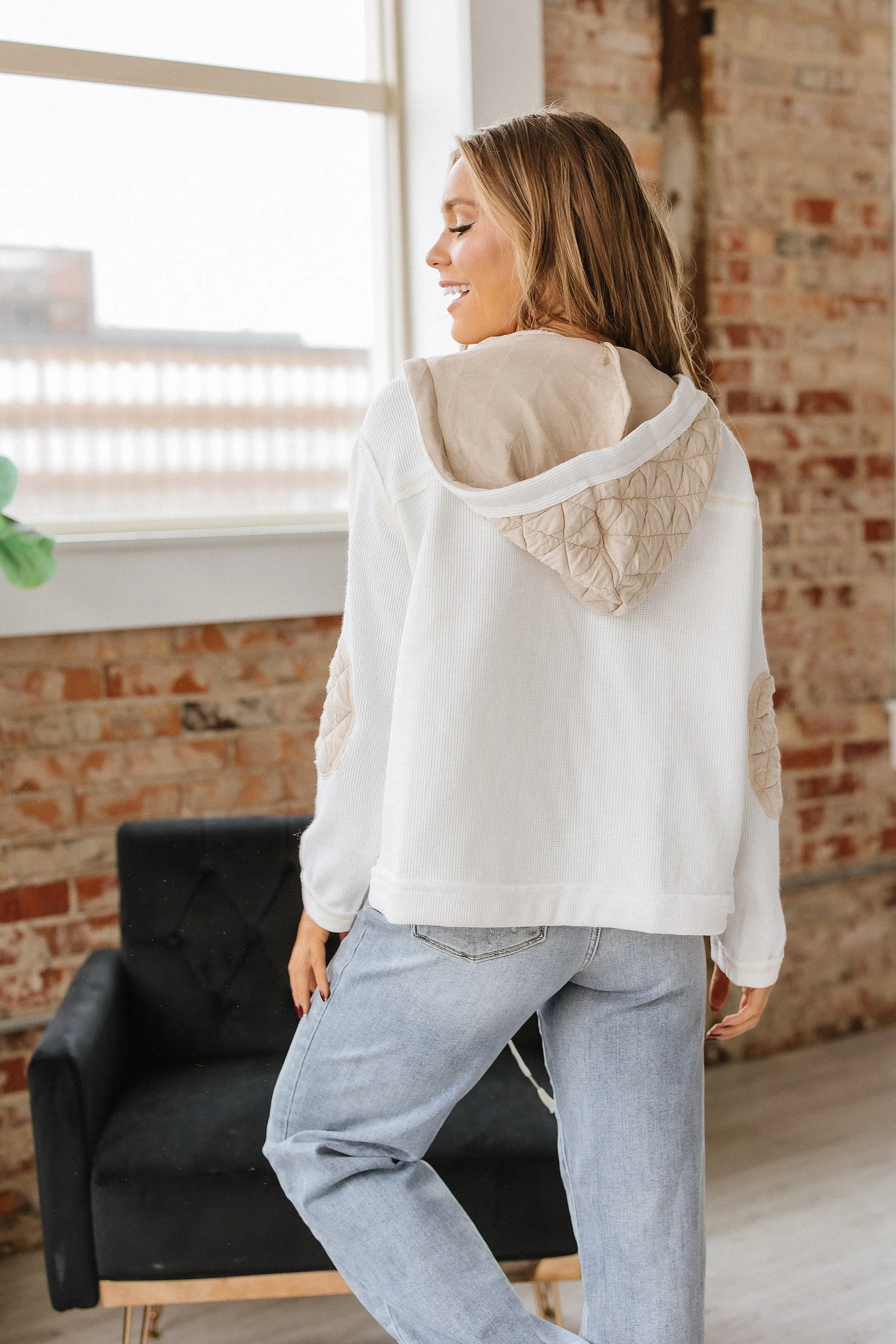 Felisha Quilted Patchwork Hooded Jacket