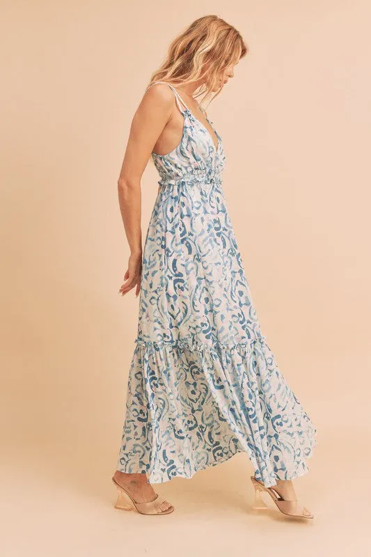 Floral Maxi Sundress with Ruffle Details