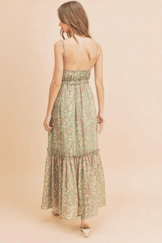 Floral Maxi Sundress with Ruffle Details