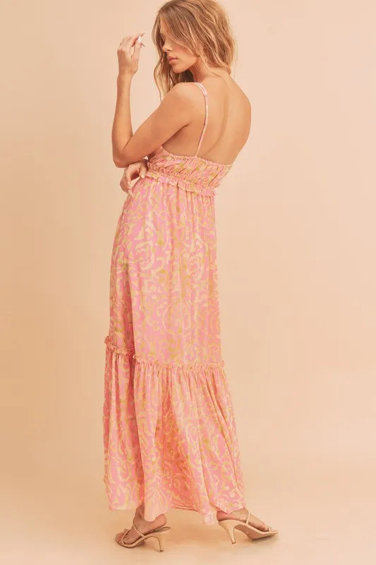 Floral Maxi Sundress with Ruffle Details