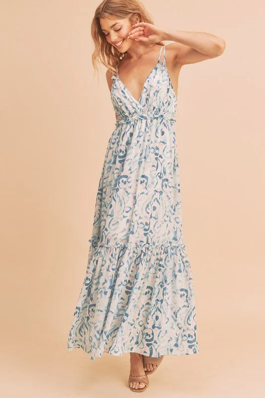 Floral Maxi Sundress with Ruffle Details