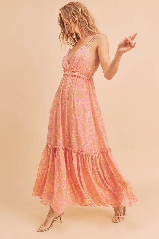 Floral Maxi Sundress with Ruffle Details