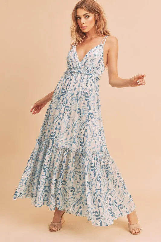 Floral Maxi Sundress with Ruffle Details