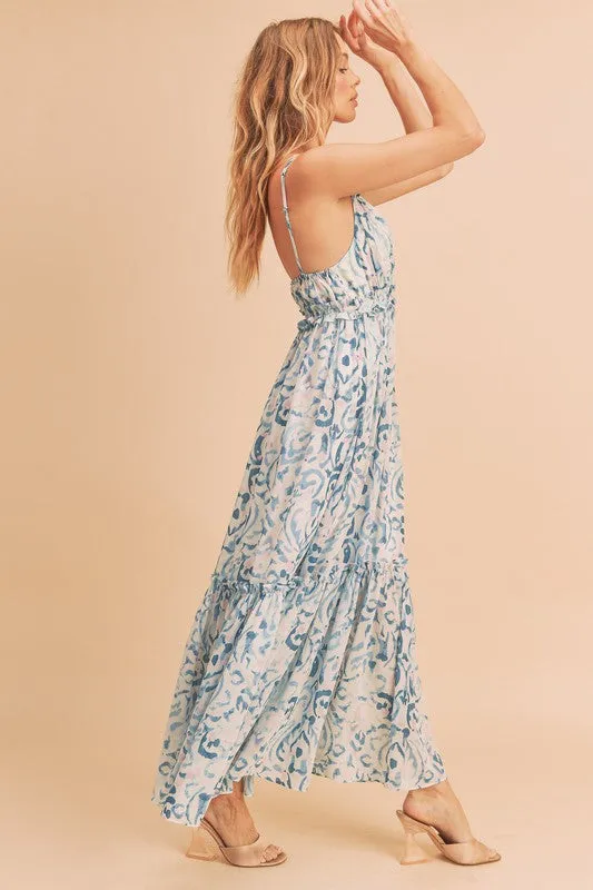 Floral Maxi Sundress with Ruffle Details