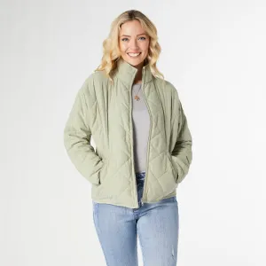 Hadley Diamond Quilted Jacket - Seafoam - Final Sale
