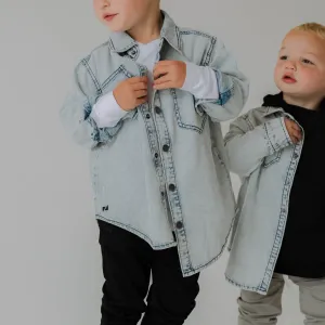 HERITAGE DENIM SHACKET | KIDS