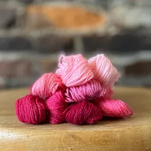 Individual Appleton Crewel Wool Skeins from the Bright Rose Pink Colorway
