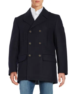 Lauren Ralph Lauren Mens Classic fit Double Breasted Peacoat Coat 40 R Blue
