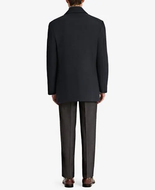 Lauren Ralph Lauren Mens Classic fit Double Breasted Peacoat Coat 40 R Blue