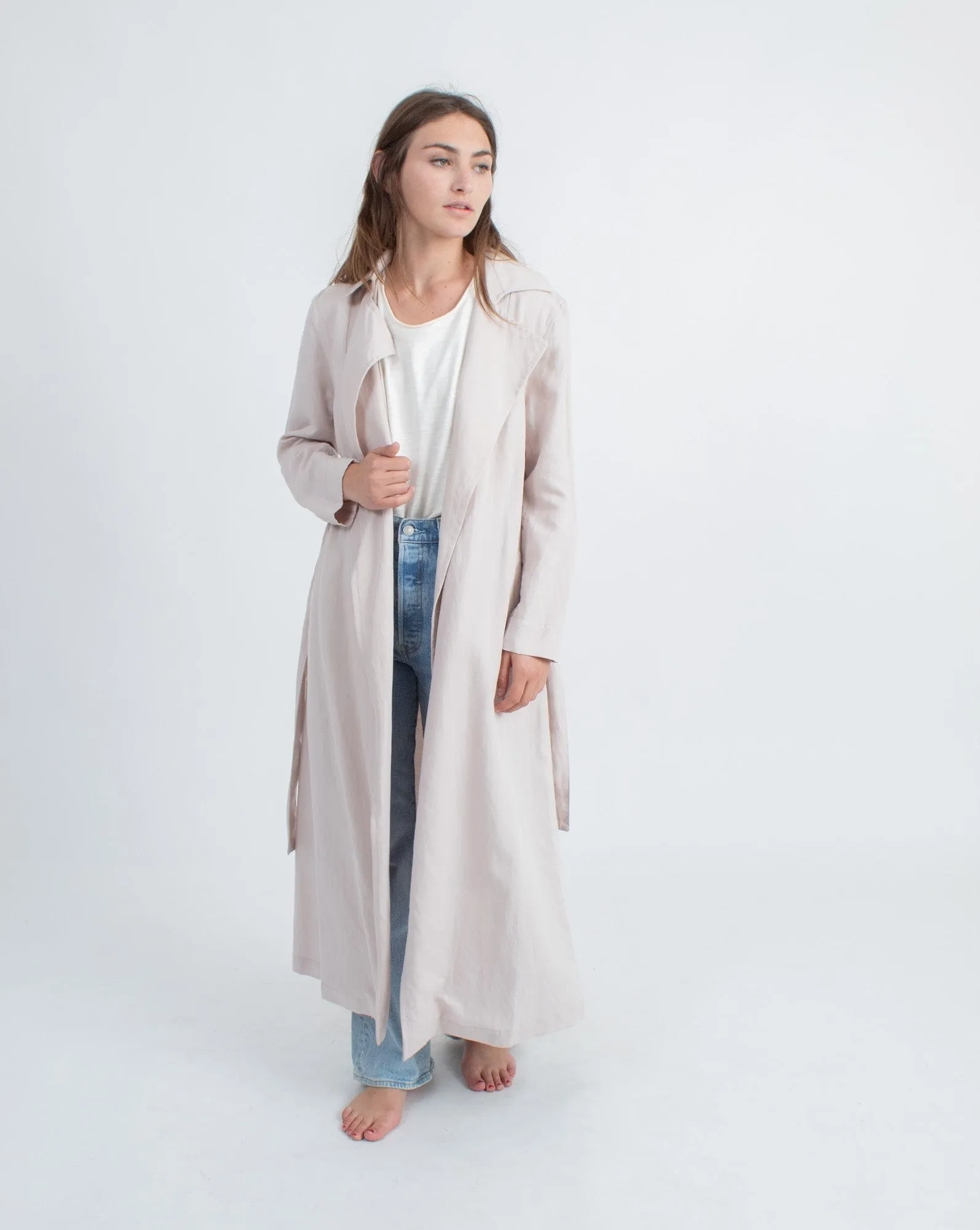 Lightweight Blush Trench Coat