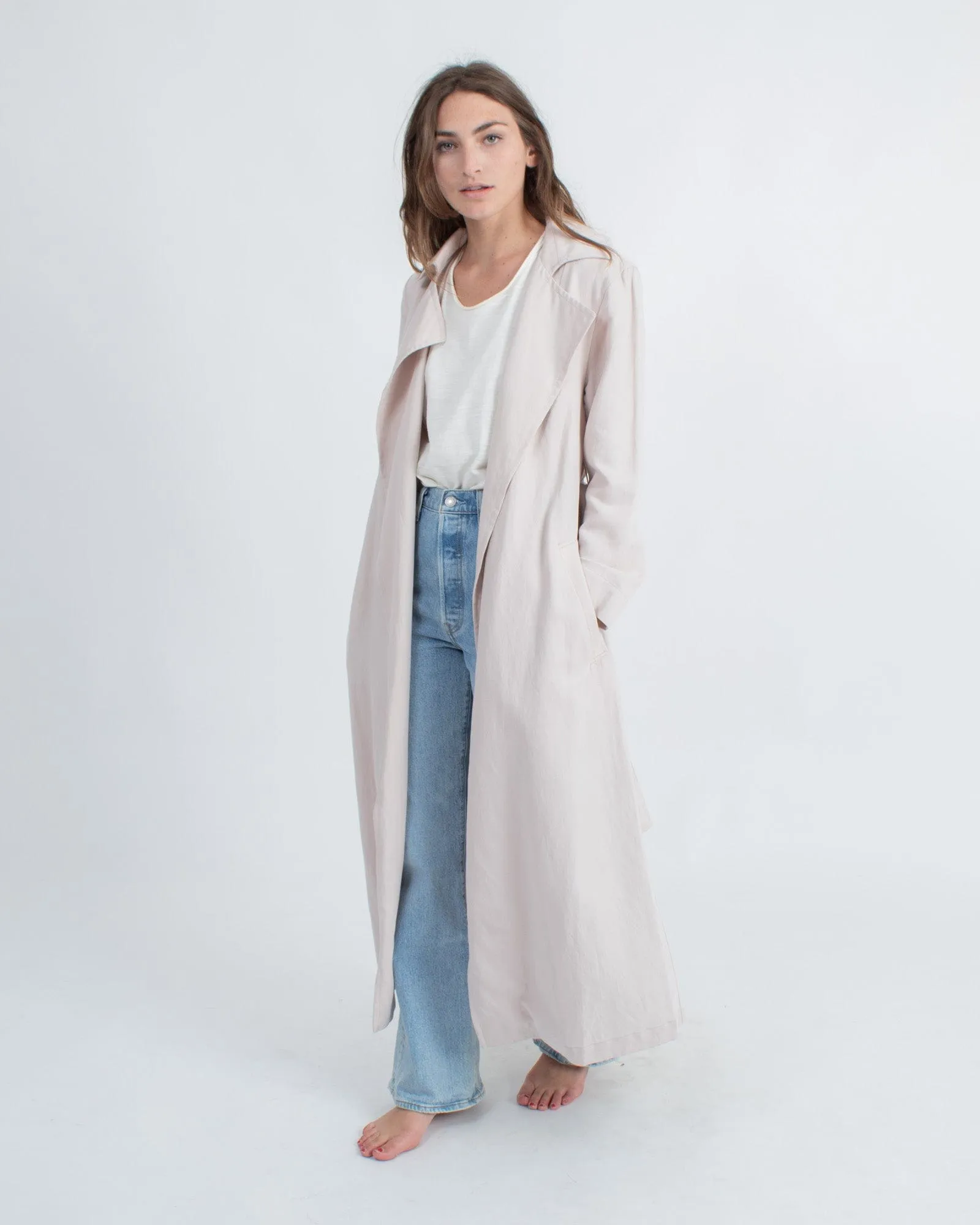 Lightweight Blush Trench Coat