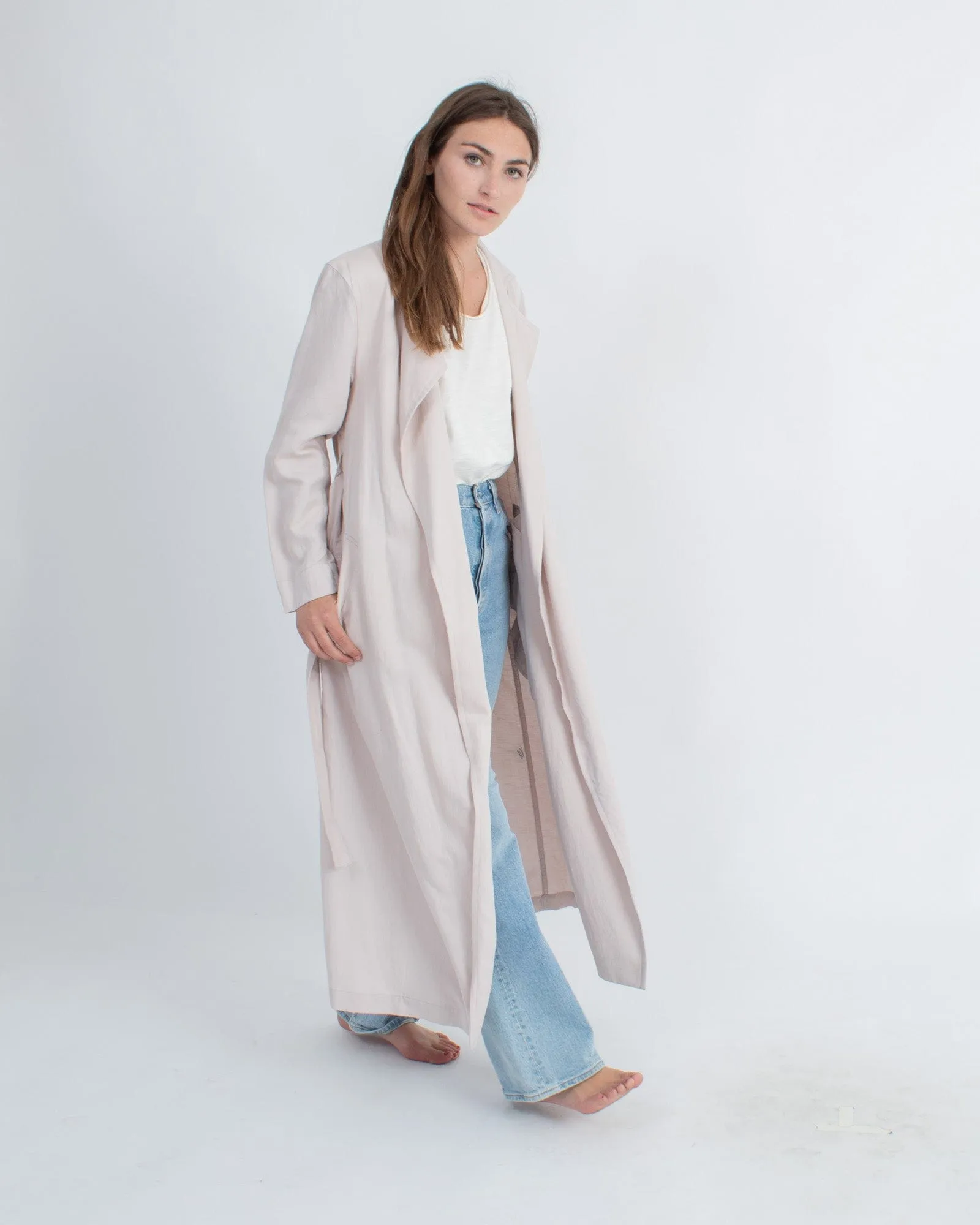 Lightweight Blush Trench Coat