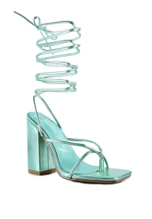 London Rag Shewolf Lace Up High Heel Sandals