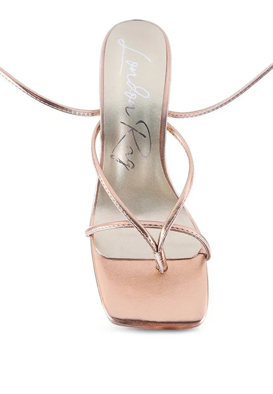 London Rag Shewolf Lace Up High Heel Sandals