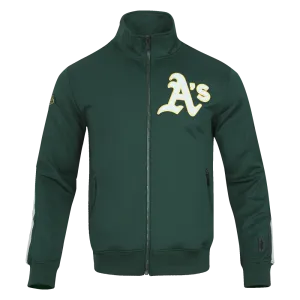 MLB OAKLAND ATHLETICS CLASSIC MEN'S DK TRACK JACKET (FOREST GREEN)