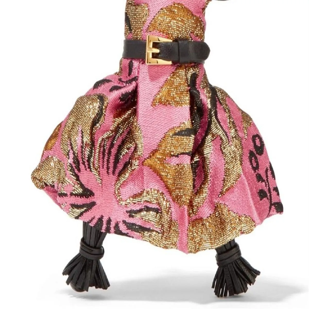 Prada Trick Pelle Rosario Pink Dress Jasmine Doll Keyring Key Charm 1TL171