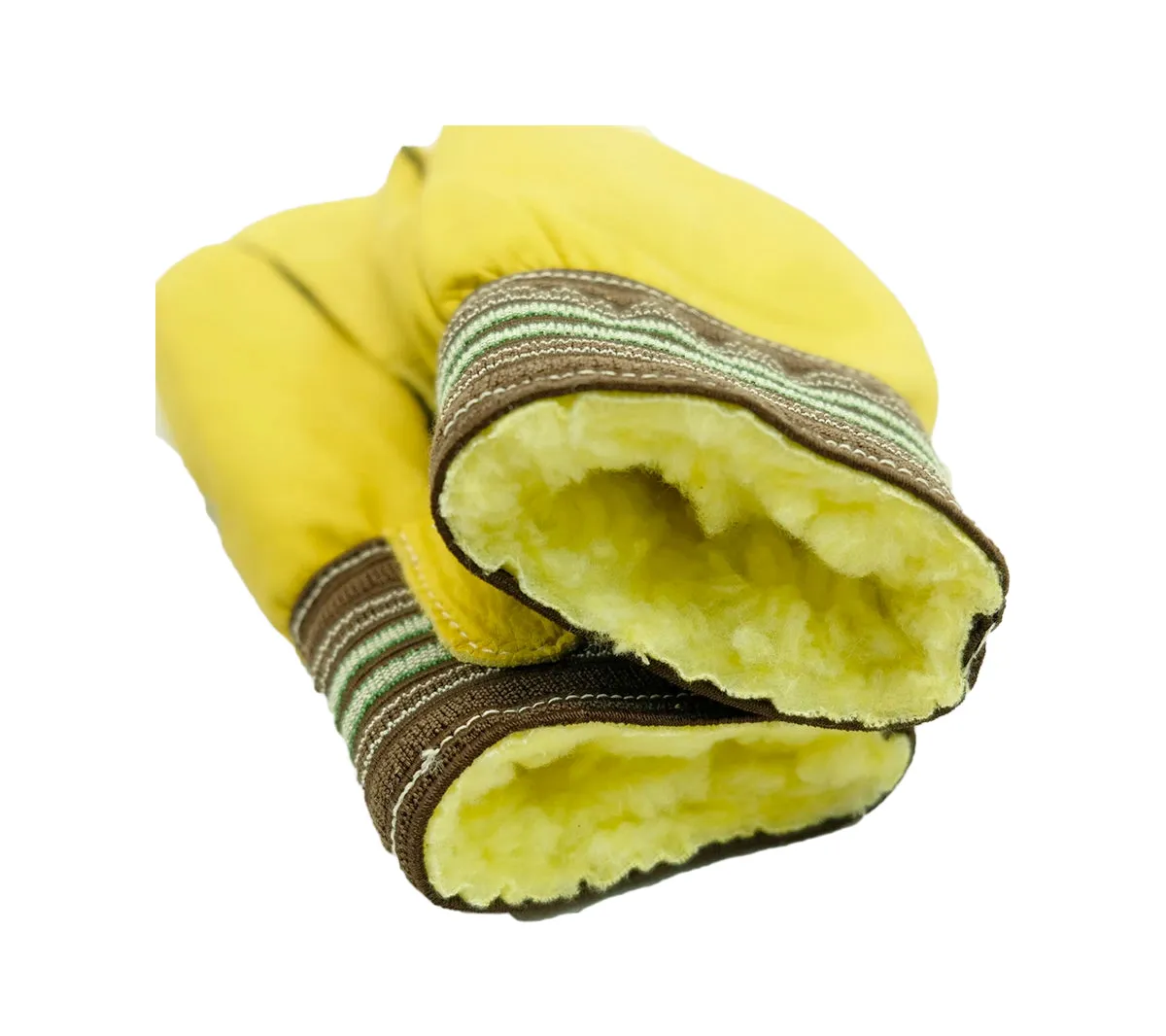 "Garbage" Leather Mitts | Cream