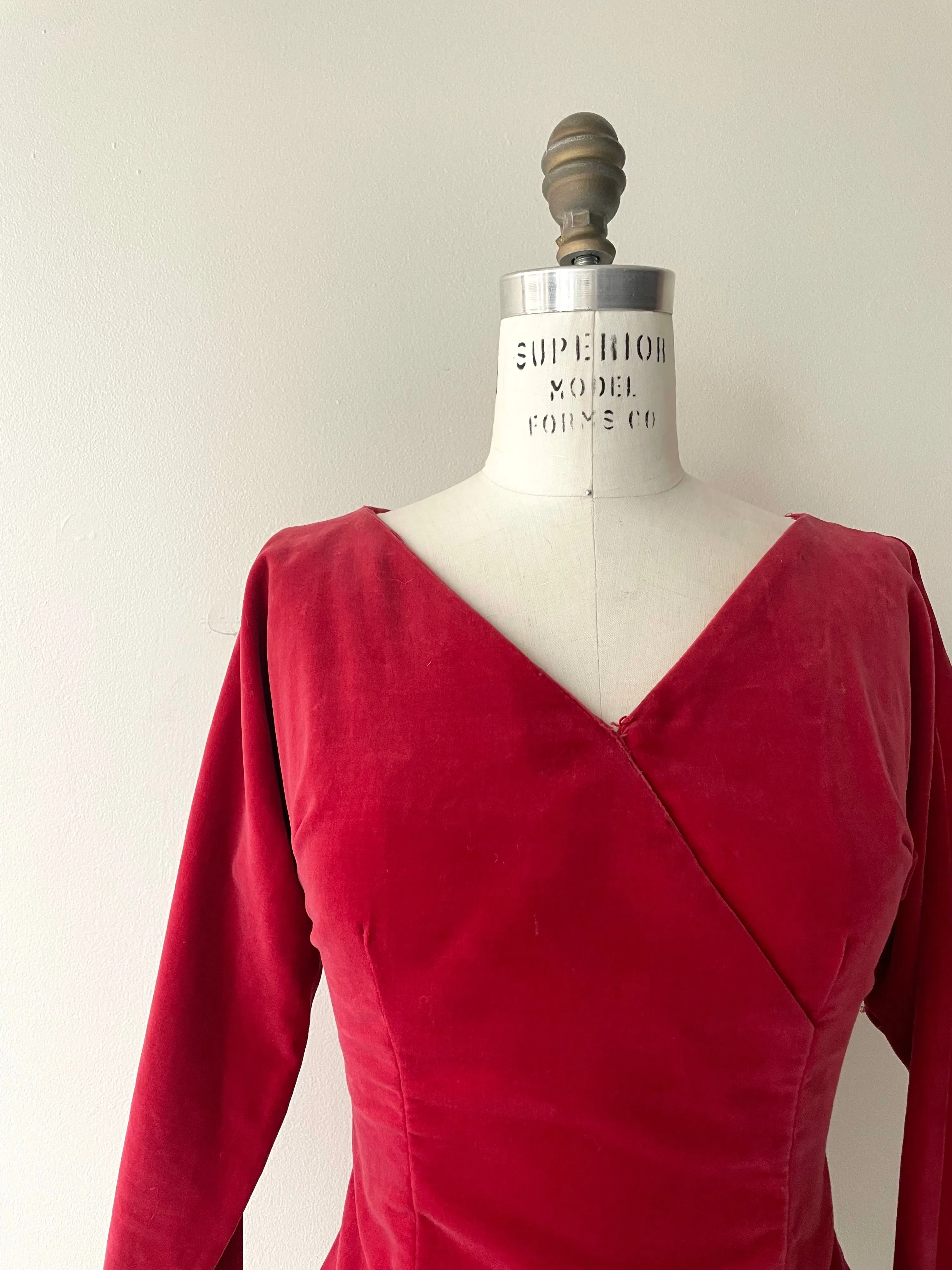 Red Velvet Top | 1950s