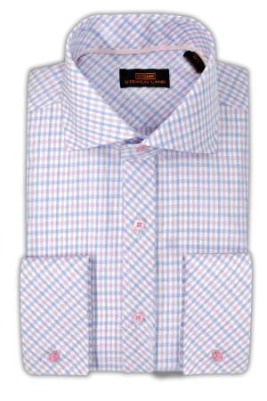 Steven Land Dress Shirt  | Trim and Classic Fit | Arlo 100% Cotton | Pink