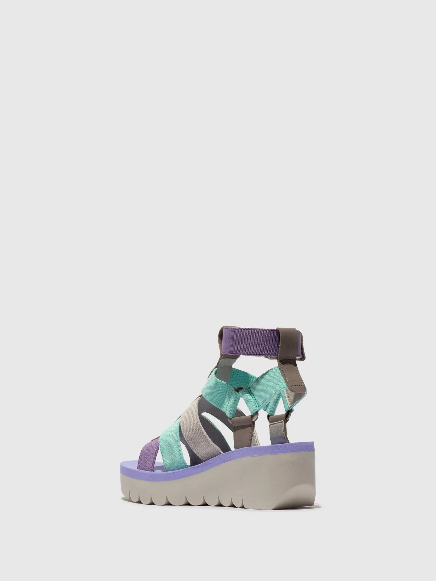 Strappy Sandals YUFI032FLY GREY/MULTICOLOR/VIOLET
