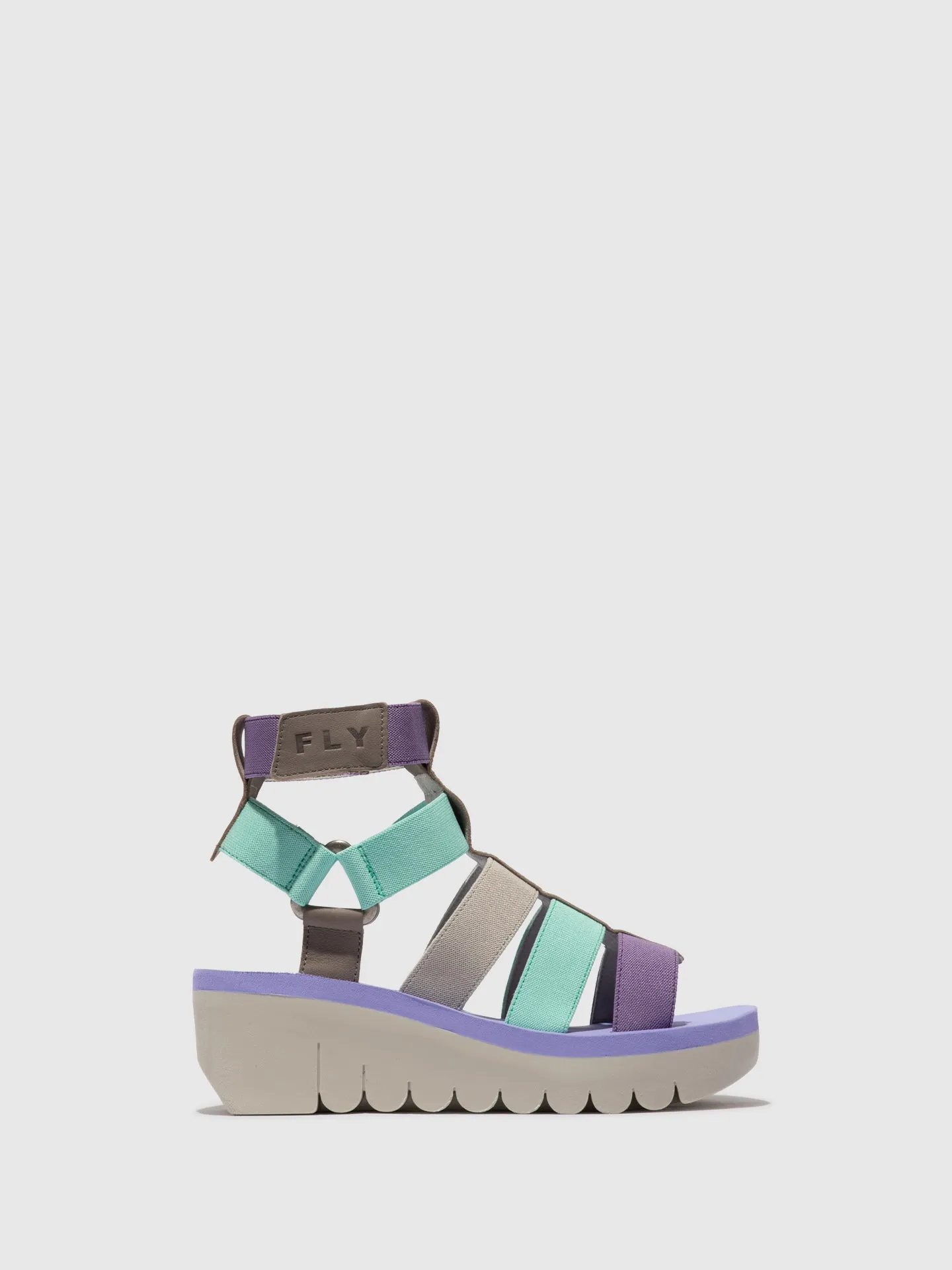 Strappy Sandals YUFI032FLY GREY/MULTICOLOR/VIOLET