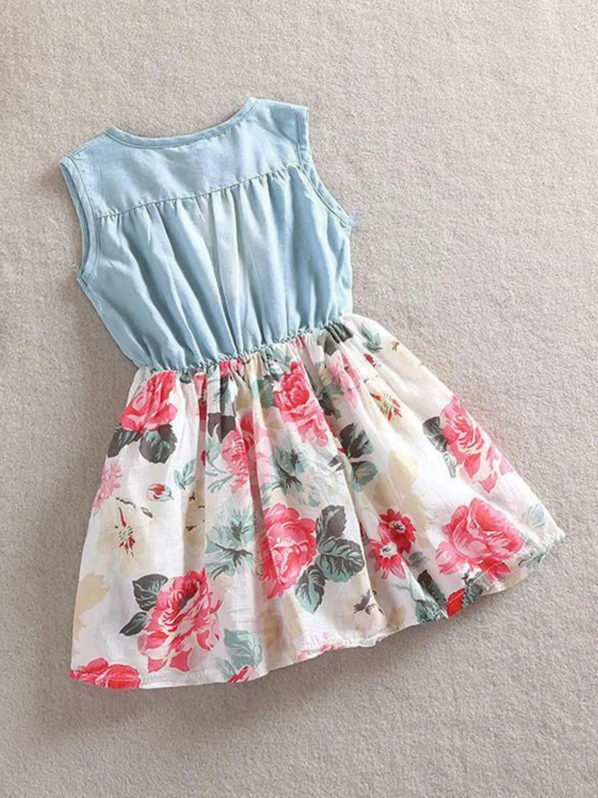 Sweet Day Chambray Floral Dress