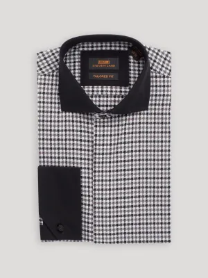 The Jago Dress Shirt | French Cuff & Spread Collar | Black