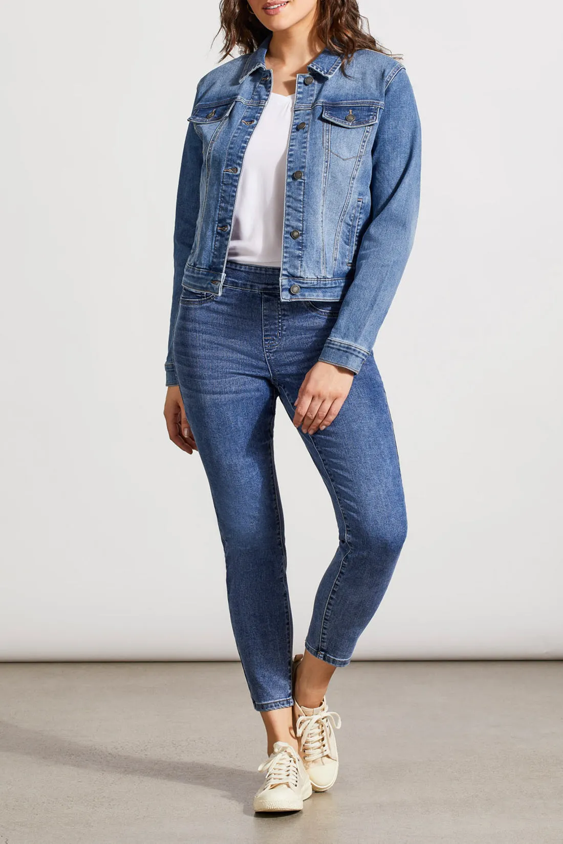 Tribal Classic Jean Jacket w/ Pockets 7574O-5050-2284 Dark Vintage