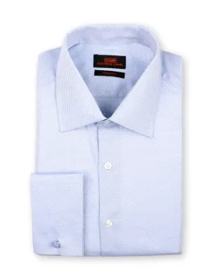 Twill Weave | Spread Collar | French Square Cuffs | Blue