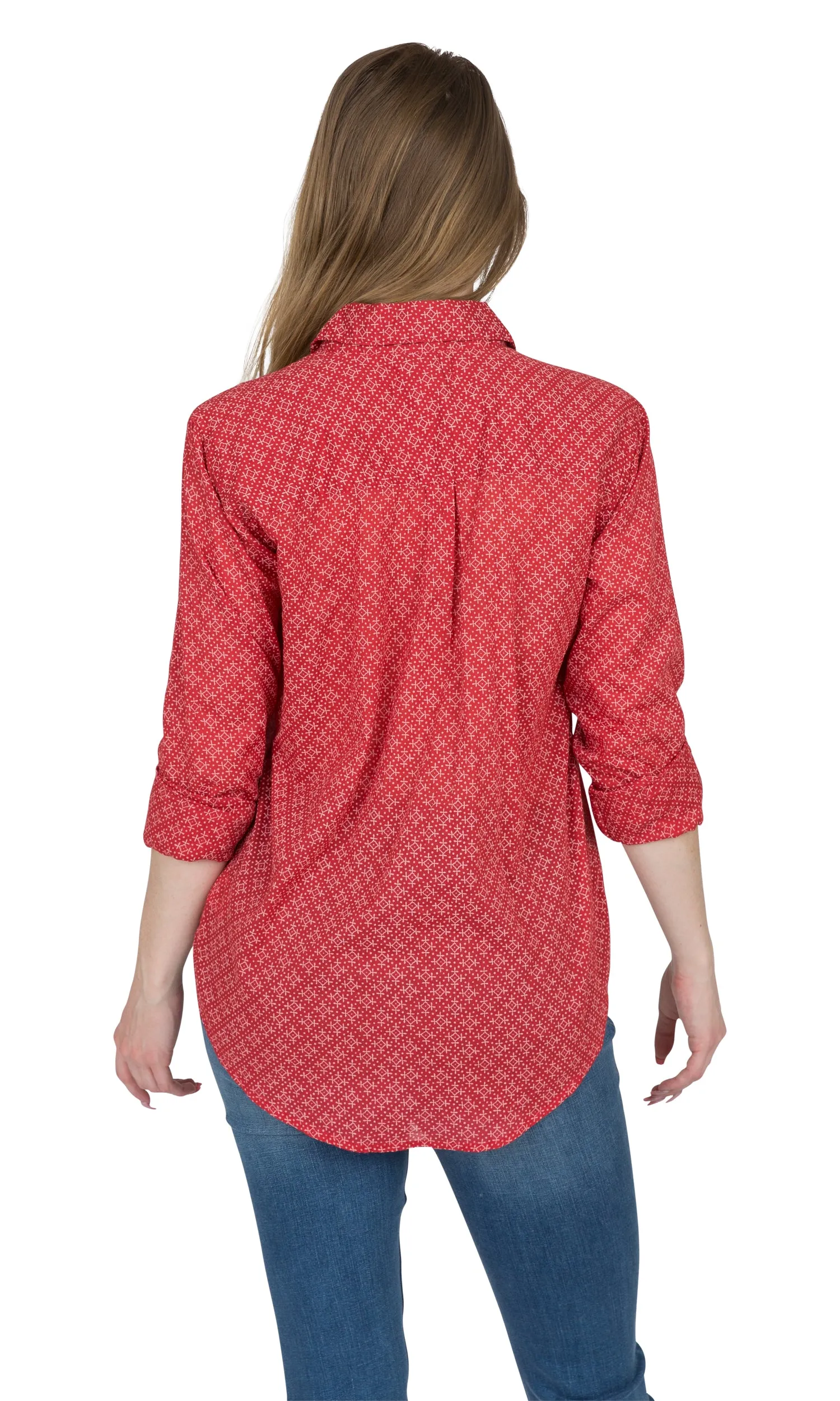Velvet by Graham & Spencer Emery Printed Cotton Button-up Shirt
