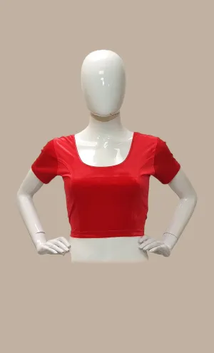 Velvet Red Stretch Blouse